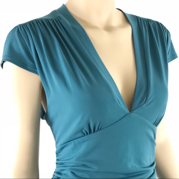 Laundry by Shelli Segal Plunge Ruched Midi Dress - Picture 5 of 6